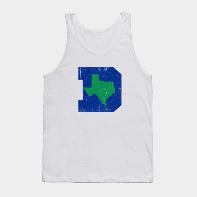 Dallas Texas D, Basketball - White Tank Top by KFig21